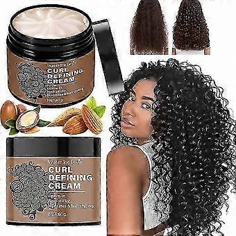 Leave-In Castor Oil Curling Cream - Curl Enhancer & Frizz Control For Curly Hair, Defines Curls Styling CreamHydrates & Hair Styling