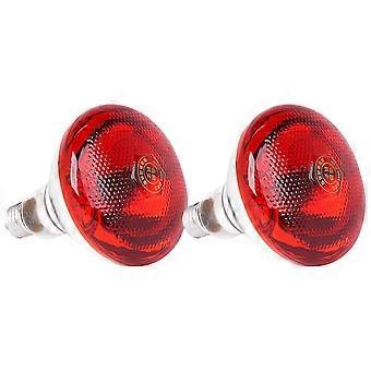 Confezione da 2 lampade riscaldanti rosse multicolore per porcellini d'India, recinti per animali, bagno, doccia, riscaldamento