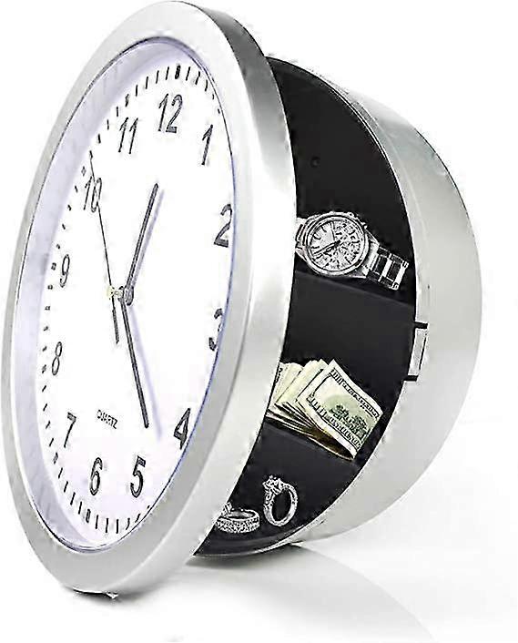 Wall Clock With Hidden Safe Storage