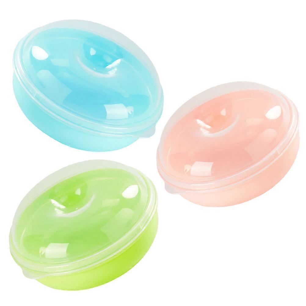 3Pcs Bread Box for Kitchen Countertop Storage Plastic Assorted Colors