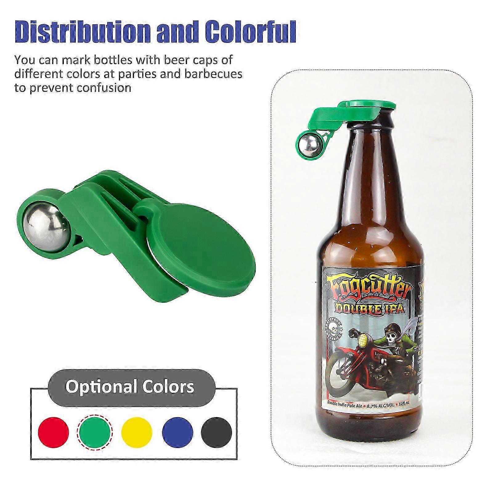 Automatic Beer Caps for Bottles with Insect Protection & Color Coding -