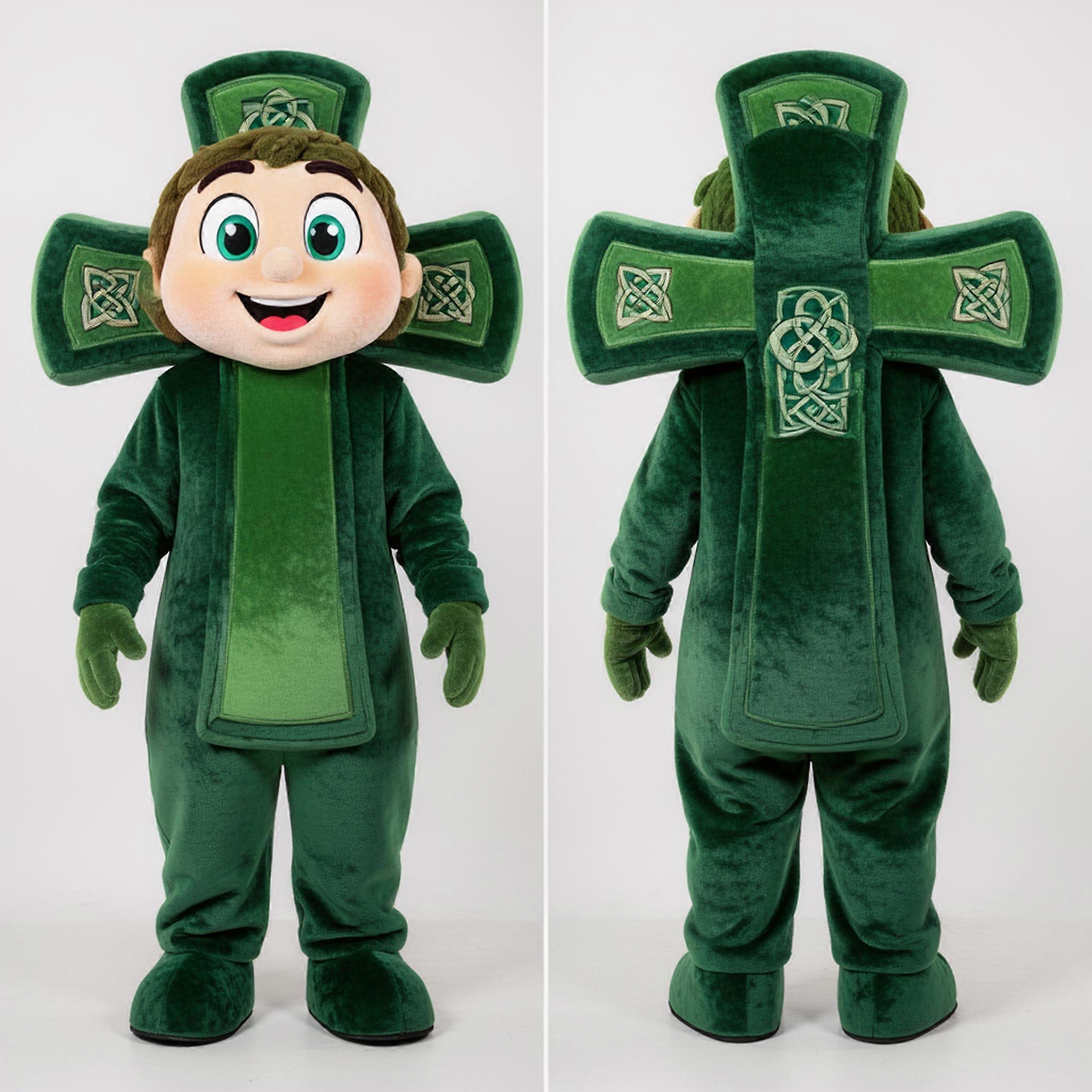 MASTICOT Forest Green Celtic Cross Mascot