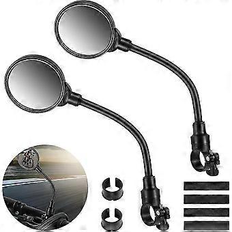 2 Pack Bike Mirrors For 22-32mm Handlebar -- 3d Safety Mirrors, 360 Adjustable And Rotatable For Mountain Bike, Racing Bike, E-bike, Moped