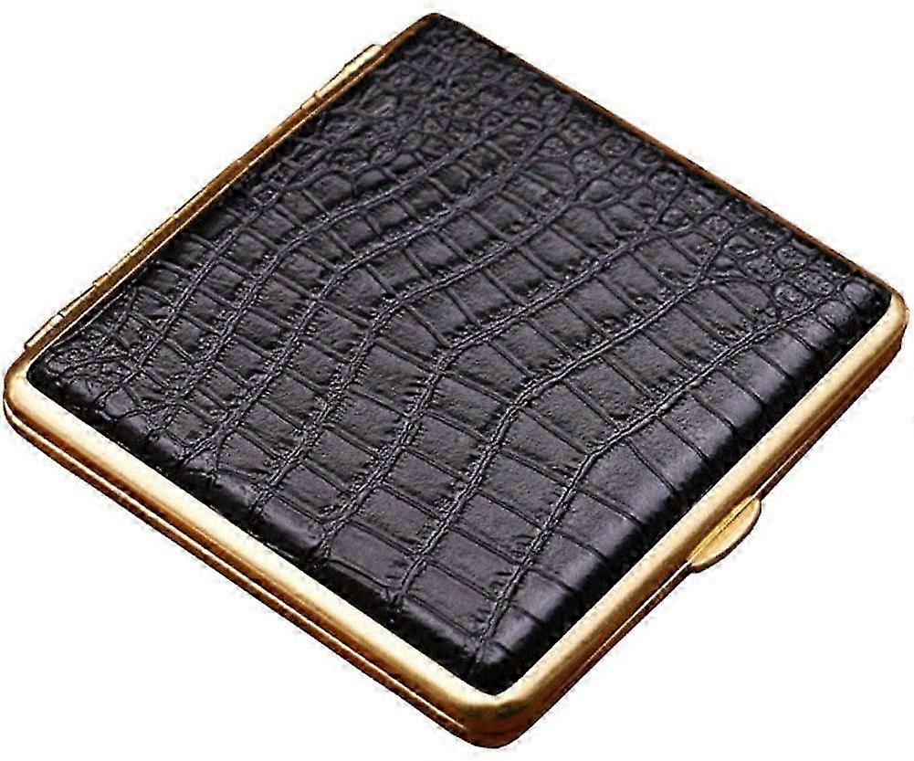 Ultra Thin Portable Leather Cigarette Box for Men