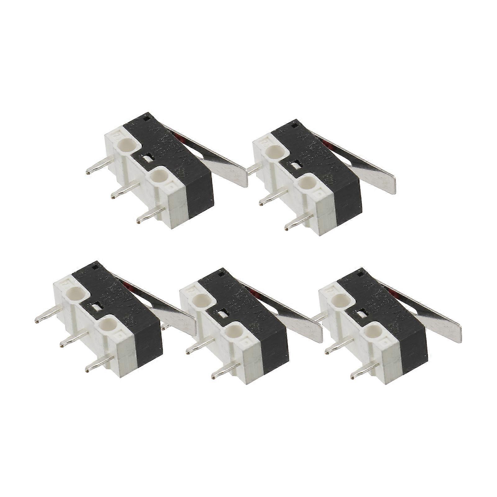 Micro Limit Switch 3 Long Hinge Lever for Charging 5Pcs Push Button