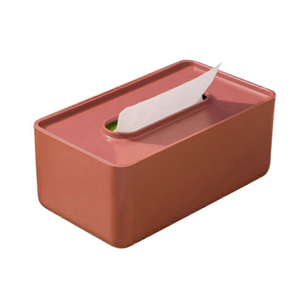 Tissue Box Desktop Container for Decor 2Pcs Red Household Use