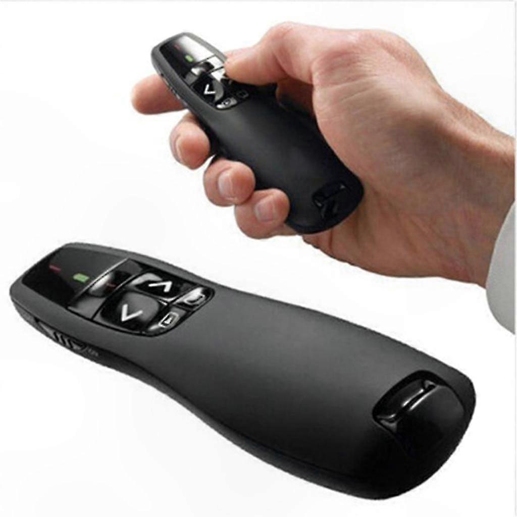 Wireless USB Presenter with Red Laser Pointer for PowerPoint Presentations and Remote Control Functionality