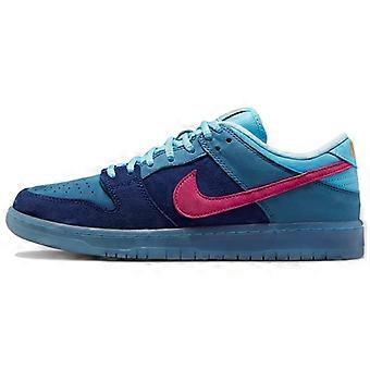 Nike x Run The Jewels Dunk SB Rap Group Collaboration Läder Bekväma Låga Skateboardskor Unisex Blå DO9404-400