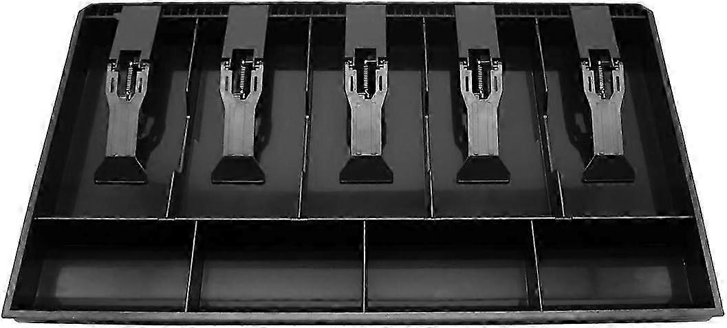 Cash register drawer insert tray compatible with currency storage, black