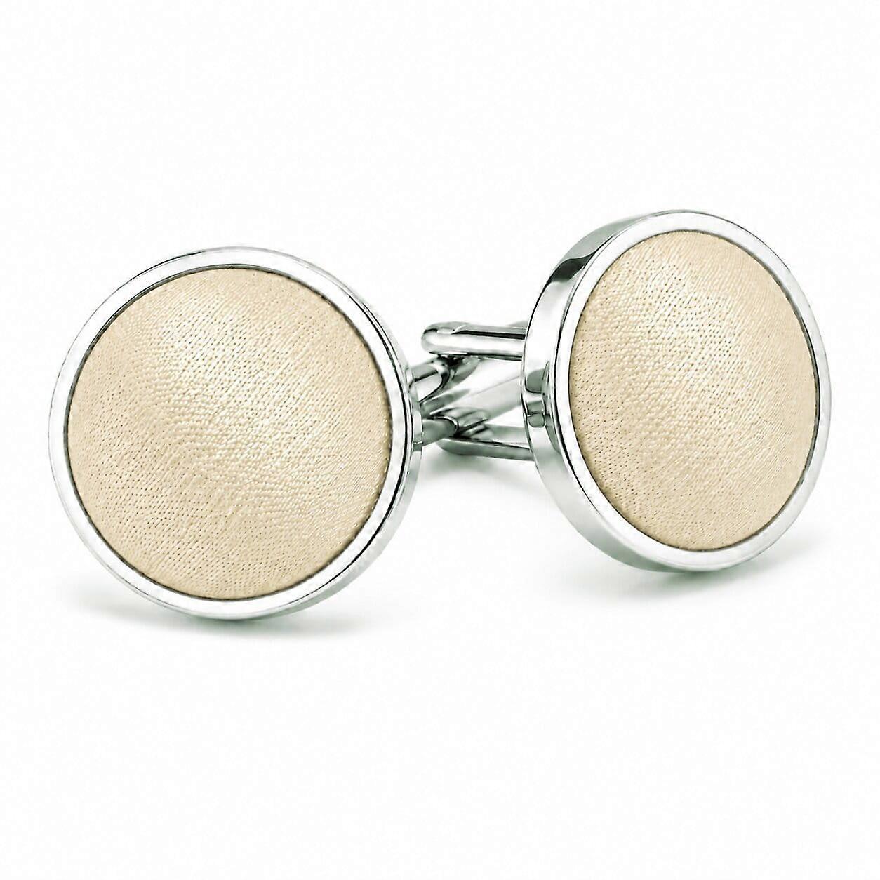 Champagne almindelig Satin manchetknapper
