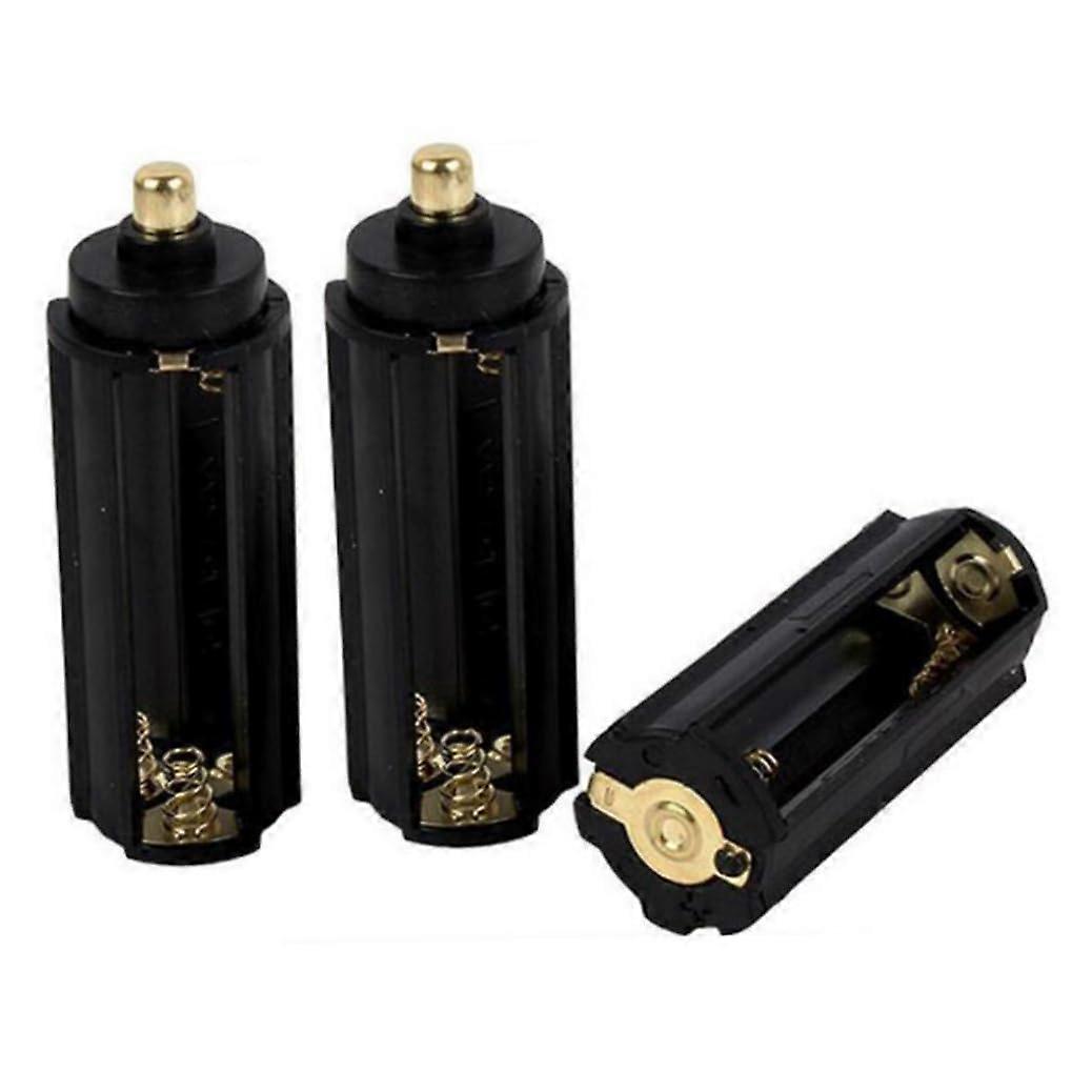 AAA Battery Holder for Flashlight, Durable Plastic TripleA Storage Case with Secure Cylindrical Design, 3Pcs