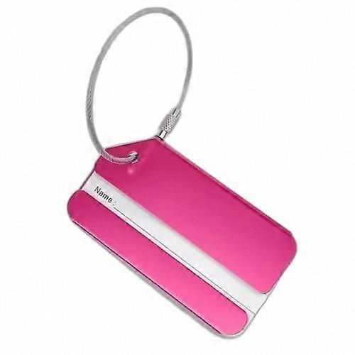 Pink Metal Suitcase Tag Compact