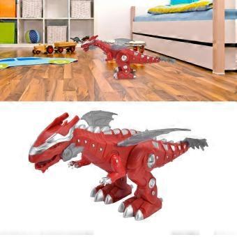 Mechanical Dinosaurs Cool Lighting Walking Electric Dinosaur Toys with Simulation Sound Swinging Wing Tail for Kids