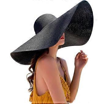 Oversized Giant Beach Sun Hat, Floppy Beach Hats For Women, Packable Wide Brim Sun Straw Hat For Cap-bj
