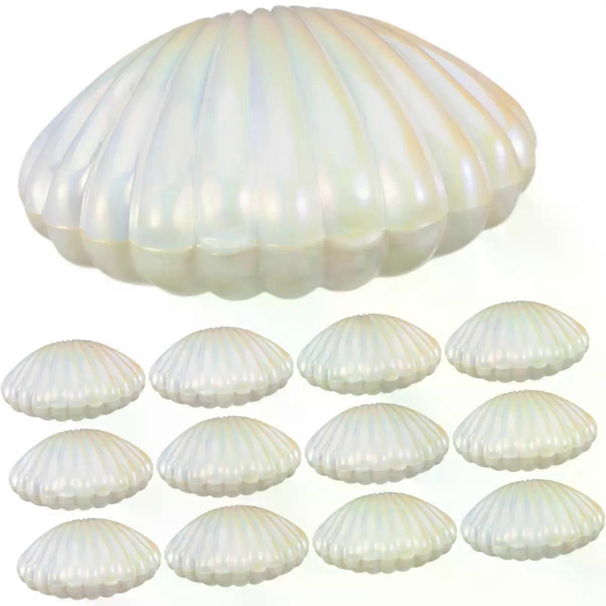25pcs Pp Seashell Decorative Boxes for Jewellery and Candy