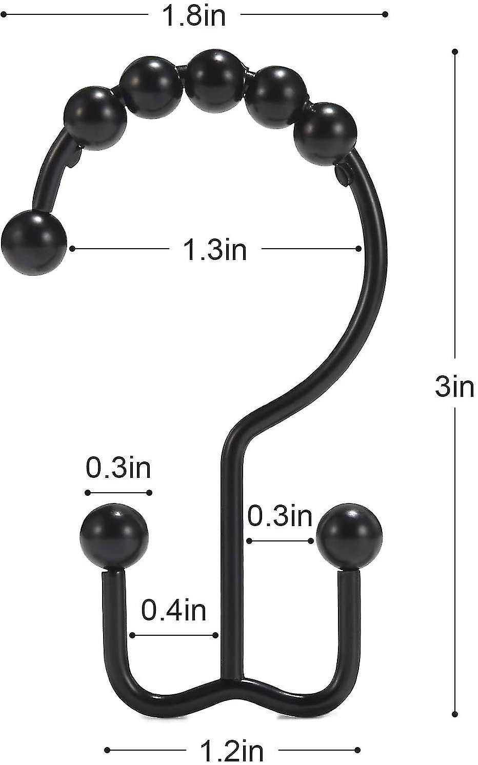 Shower Curtain Hooks, Shower Curtain Rings, Stainless Steel Shower