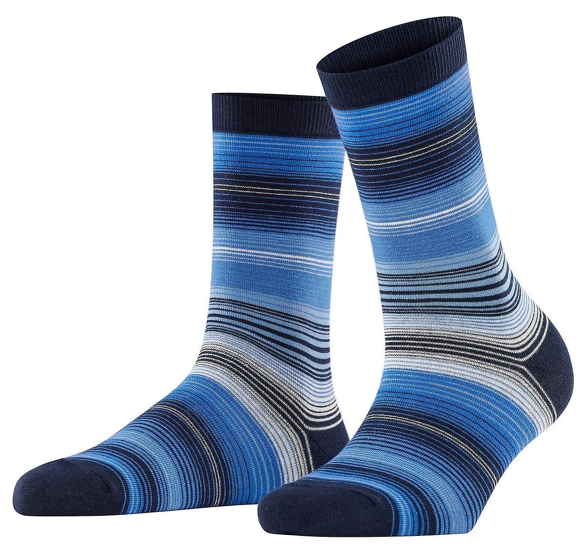 Burlington Stripe Socks - Marine Blue