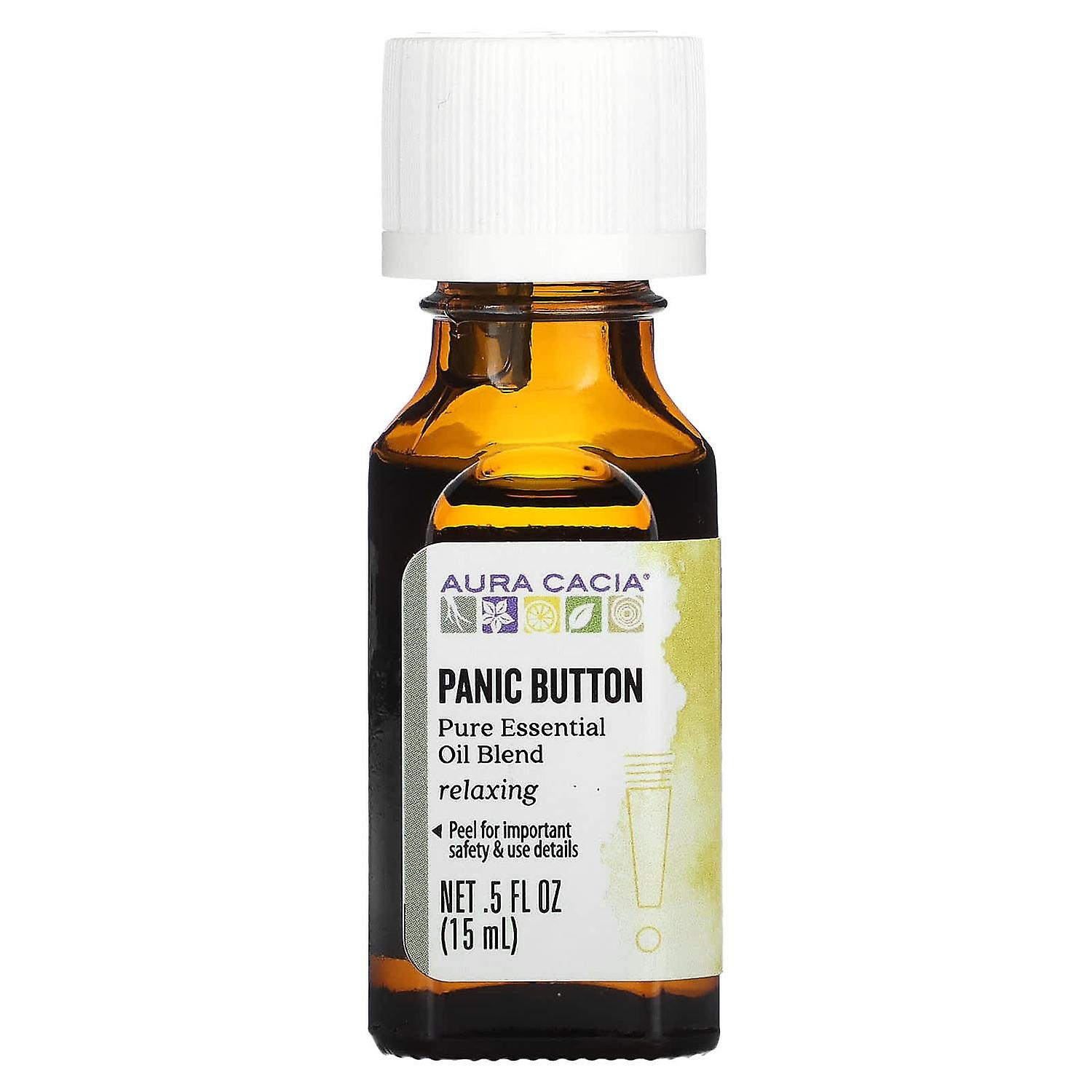 Aura Cacia, Pure Essential Oil Blend, Panic Button, 0.5 fl oz (15 ml)