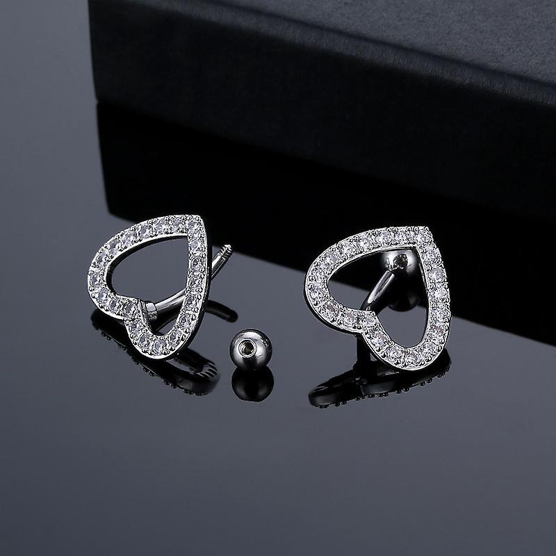 1 Pair Heart Belly Button Ring Navel Piercing Ring Cooper Belly Button Piercing Ring