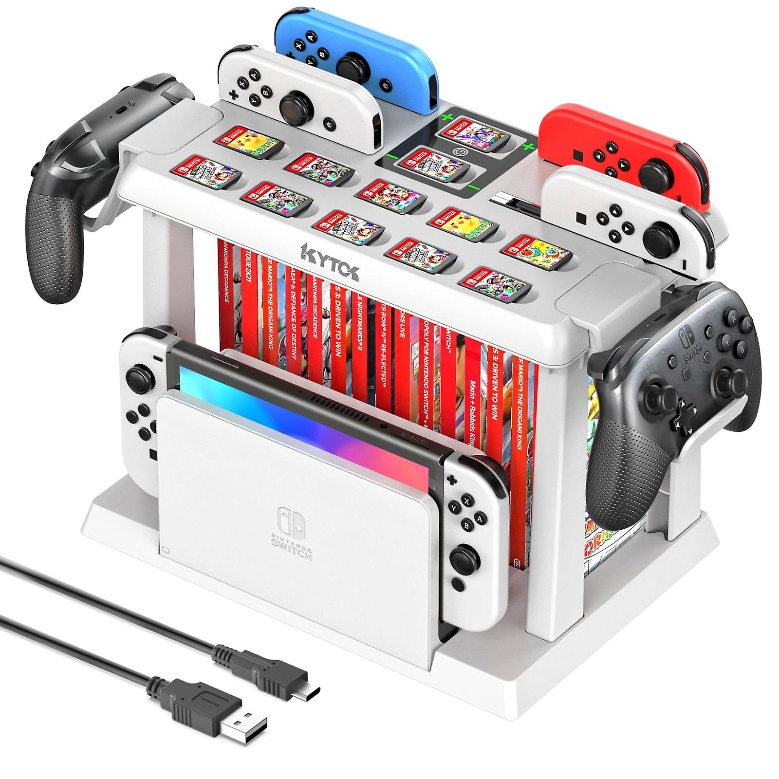 Pour Switch Joycon Charger Switch Game Storage Tower Pro Controller Support Pour Nintendo Switch Oled Station de charge Station d’accueil