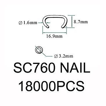 Sc7e / Sc7c / Sc760b 10000pcs/18000pcs C-type Nails C Ring