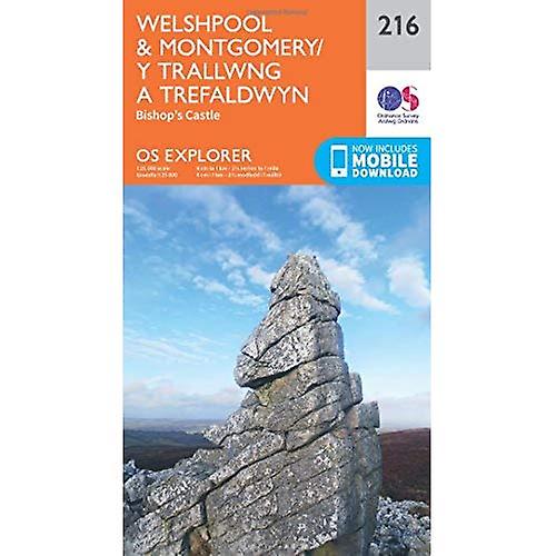 OS Explorer Map (216) Welshpool and Montgomery