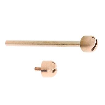 20xWatch Screw Tube Screw Connecting Rose Gold 22mm