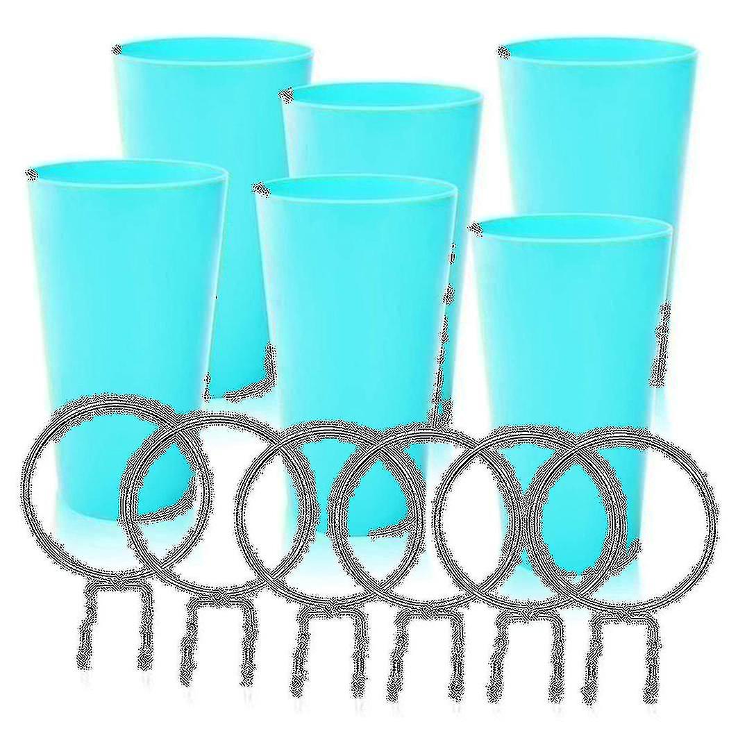 6 Sets Pegboard Bins With Rings Ring Style Pegboard Hooks(blue)