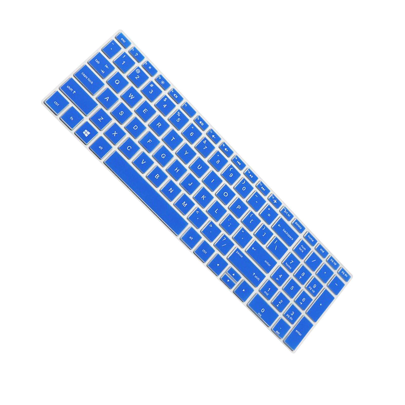 Silicone Notebook Keyboard Skin Cover for HP 15.6''  Laptop Blue