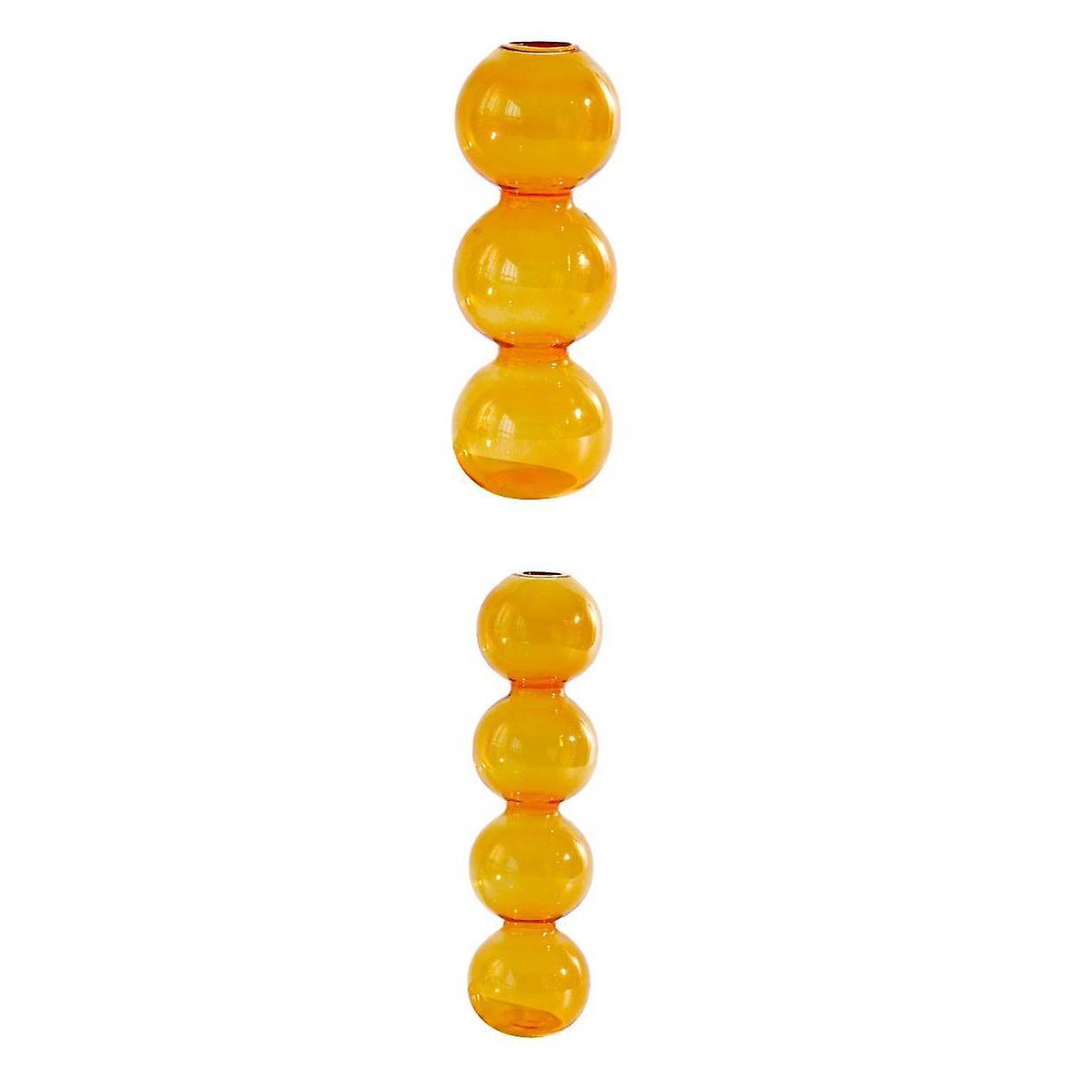 2pcs Modern Glass Flower Vase Table Hydroponics Terrarium Container