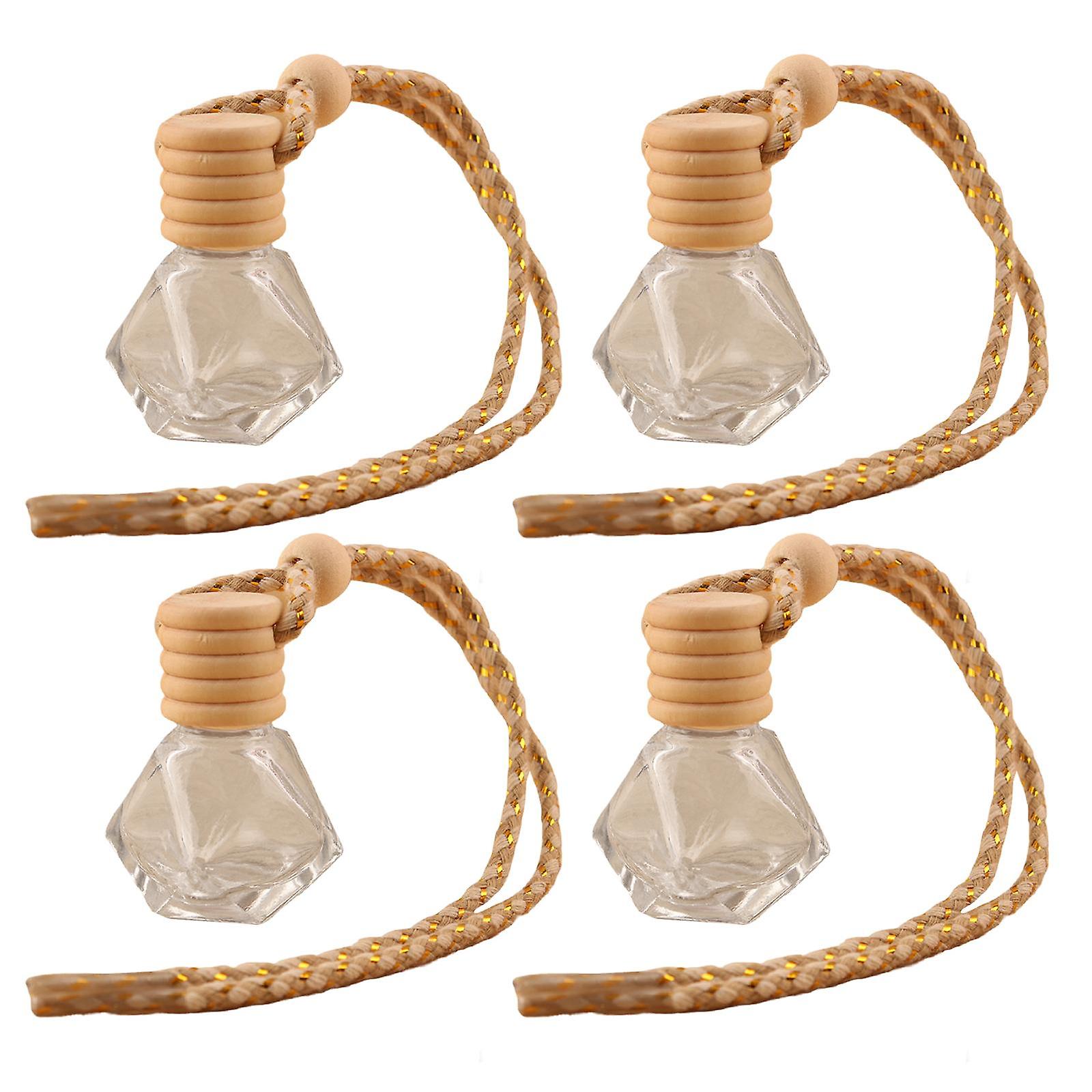 Portable Empty Glass Perfume Bottles Reusable Car Hanging Diffuser Ornament