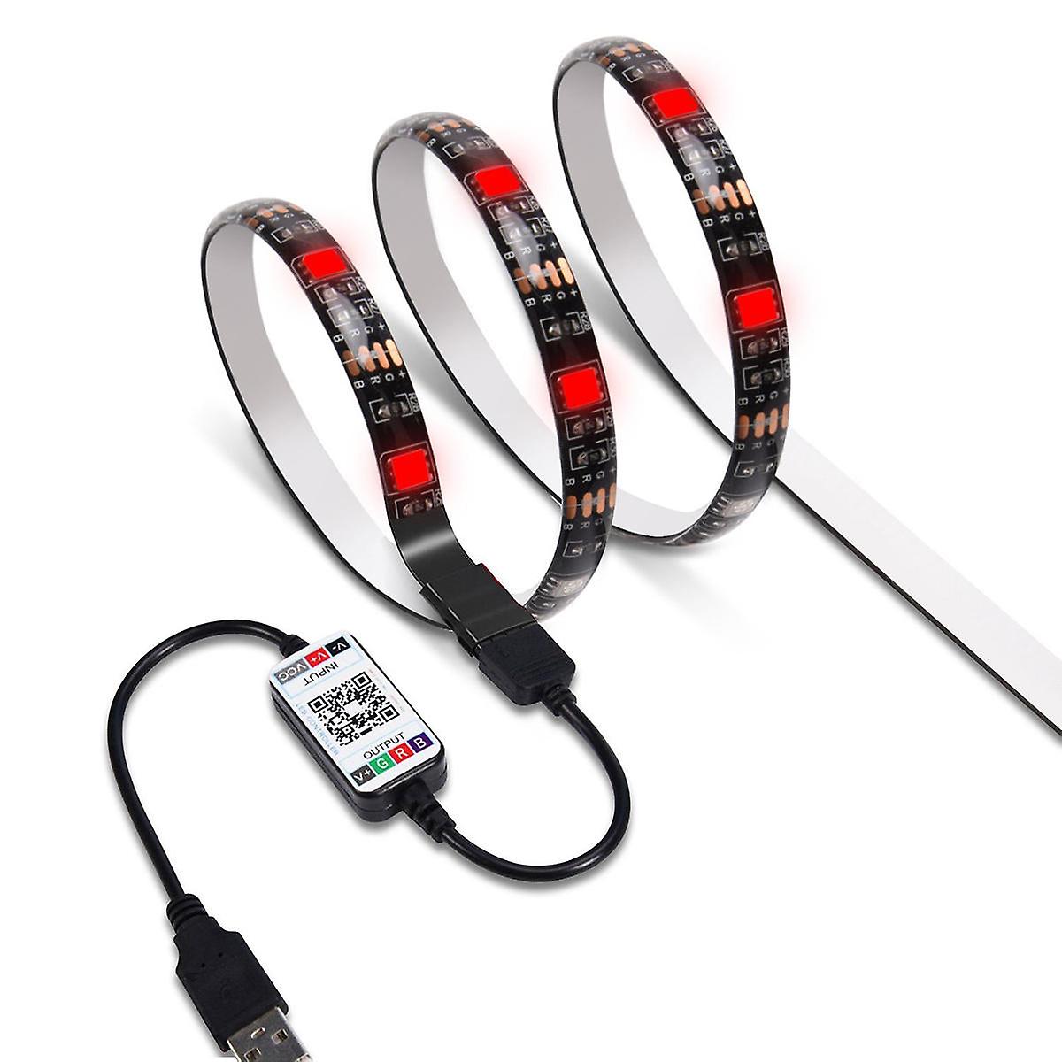 Dc5v Waterproof Usb Rgb Led Strip Light 1m-5m 5050 Smd Bluetooth Control For Tv/computer Backlighting