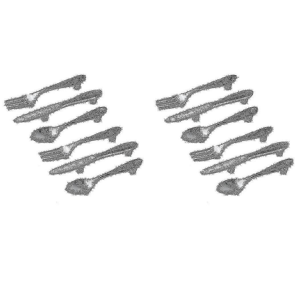 12 Pcs Knife Spoon Fork Kitchen Cabinet Closet Drawer Pull Handles Knobs 3-inch Center To Center (s