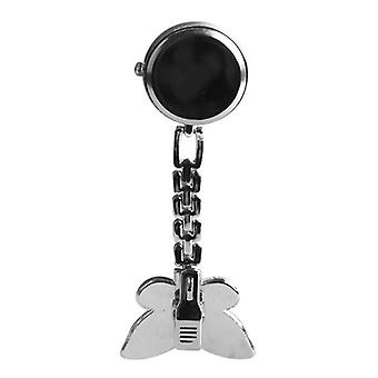 Fashion Butterfly Nurse Table Pocket Watch with Clip Brooch Chain Quartz Watches