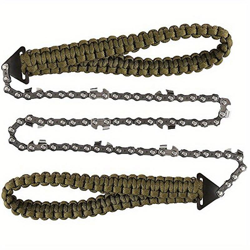 Be Prepared For Anything With Our 1pc Outdoor Hand Saw - The Ultimate Pocket Chain Saw With Paracord Handle For Emergency Survival & Camping