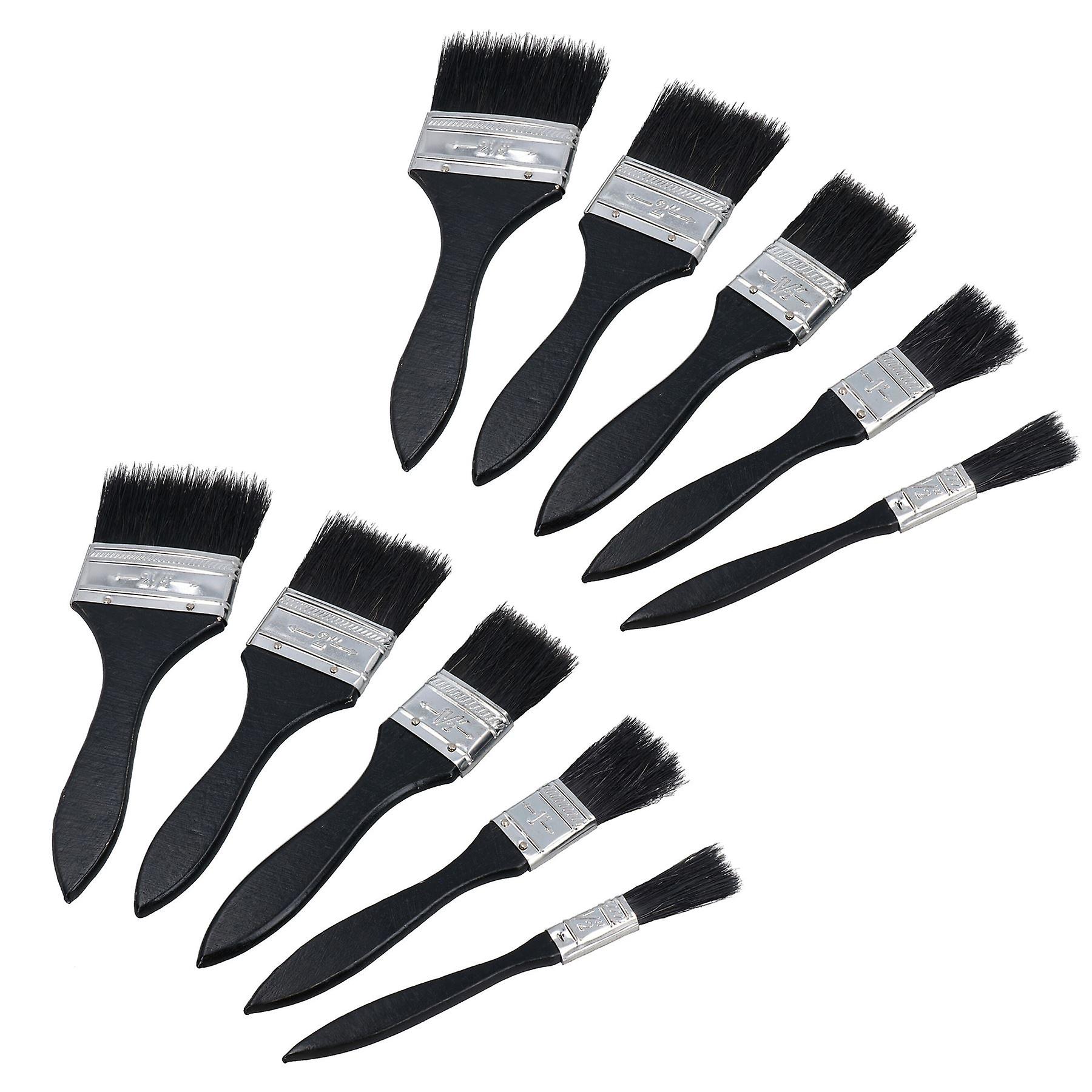 10pc Paint Painting and Decorating Brush Set Cleaning Dusting 1/2" – 2-1/2” Wide