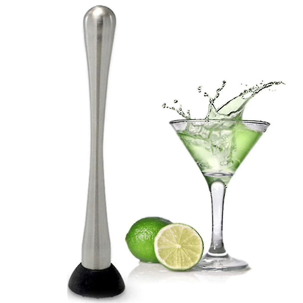 Stainless Steel Cocktail Muddler Long Handlebar Muddler Fruit Mixer