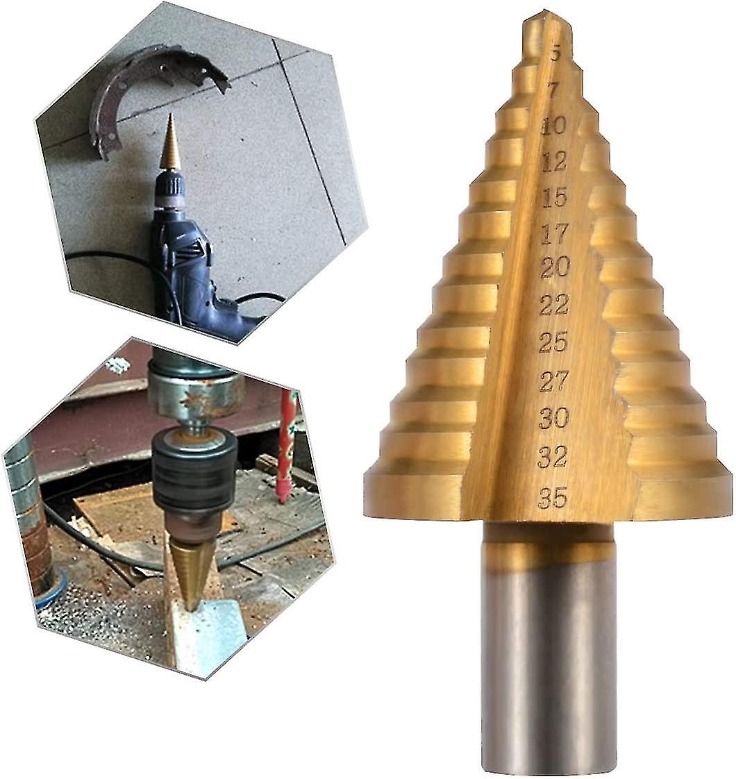 Step Drill Bit High Speed Steel, Titanium Triangle Handle Round Step Cone Drill Drill