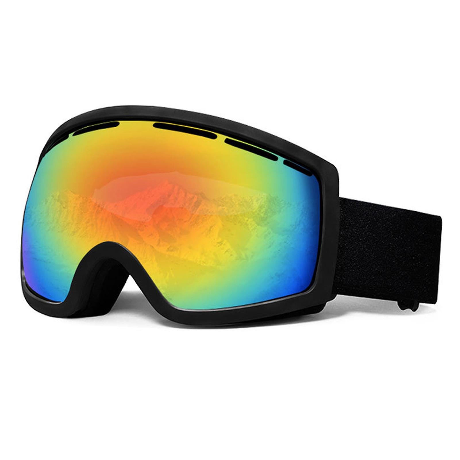 Ski Goggles with Nearsighted Glasses Slot Non-Slip Anti-Collision Snow Goggles for Snowboarding Skiing