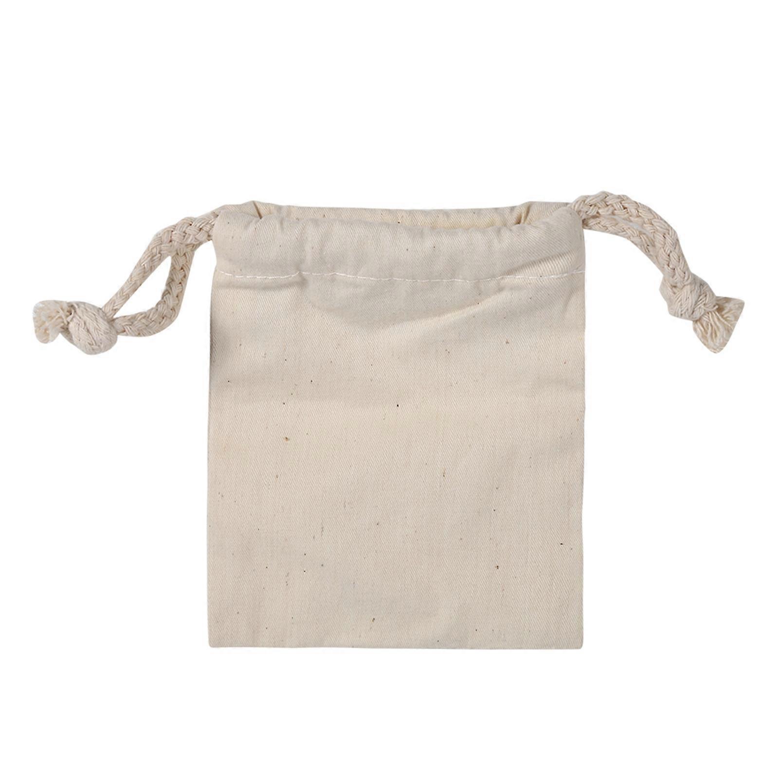 Husholdning Plain Cotton Drawstring Storage Klesvask sekk stæsjpose for reise hjem bruk 10 * 12CM
