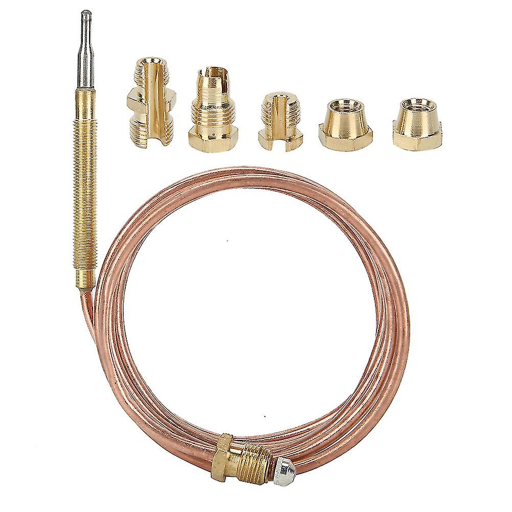 Gas Stove Thermocouple Kit, Heating Protection Equipment, Temperature Sensing Probe with Nut 1500mm