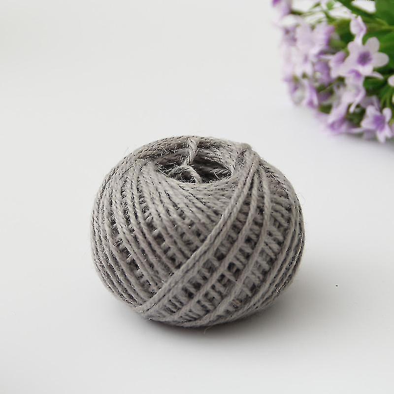 2kpl juuttilanka 50m juutti string 3 Ply 2mm paksuus Juutti köysi koristeluun Puutarha Kukkakaupat Diy Arts Niputtavat käsityöt