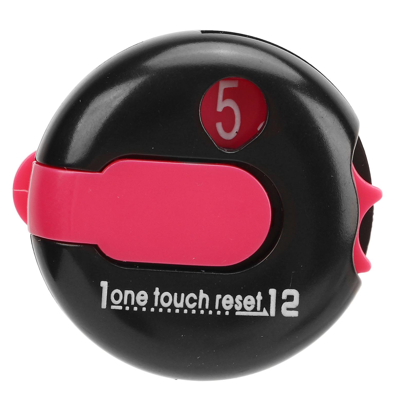 Golf Score Counter Cap Clip Glove Clip One Button Zeroing Golf Accessories Competition Counter Black and Pink