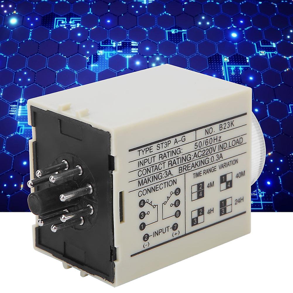 Delay Timer Time Relay Adjustable Knob High Quality Alloy Contact ST3PA G AC220V 50/60Hz