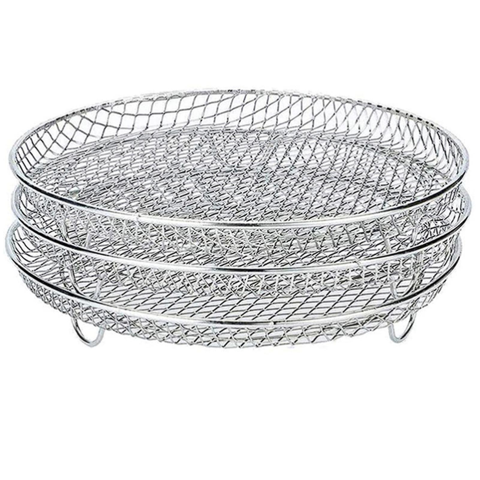 Air Fryer Accessories Stainless Steel Grill Three Layers Stackable