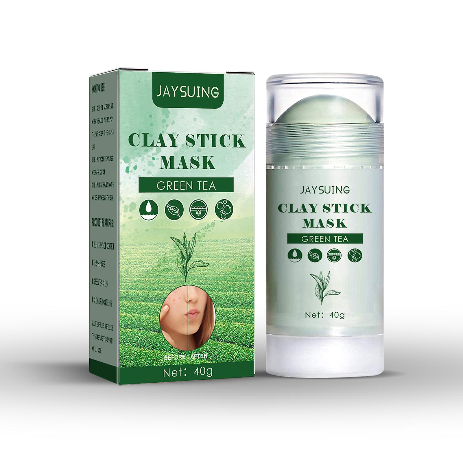 Green Tea Mask Solid Cleansing Mask Mud Mask for Men and Women Blackhead Remover