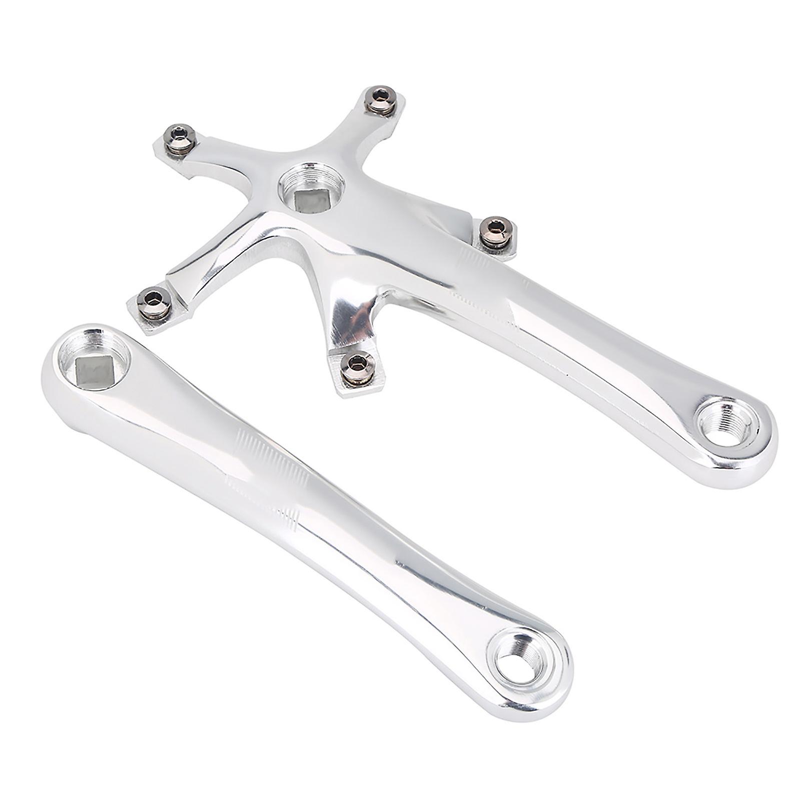 1Pair 170MM Mountain Road Bike Alloy Single Crankset Repair Parts (Silver)