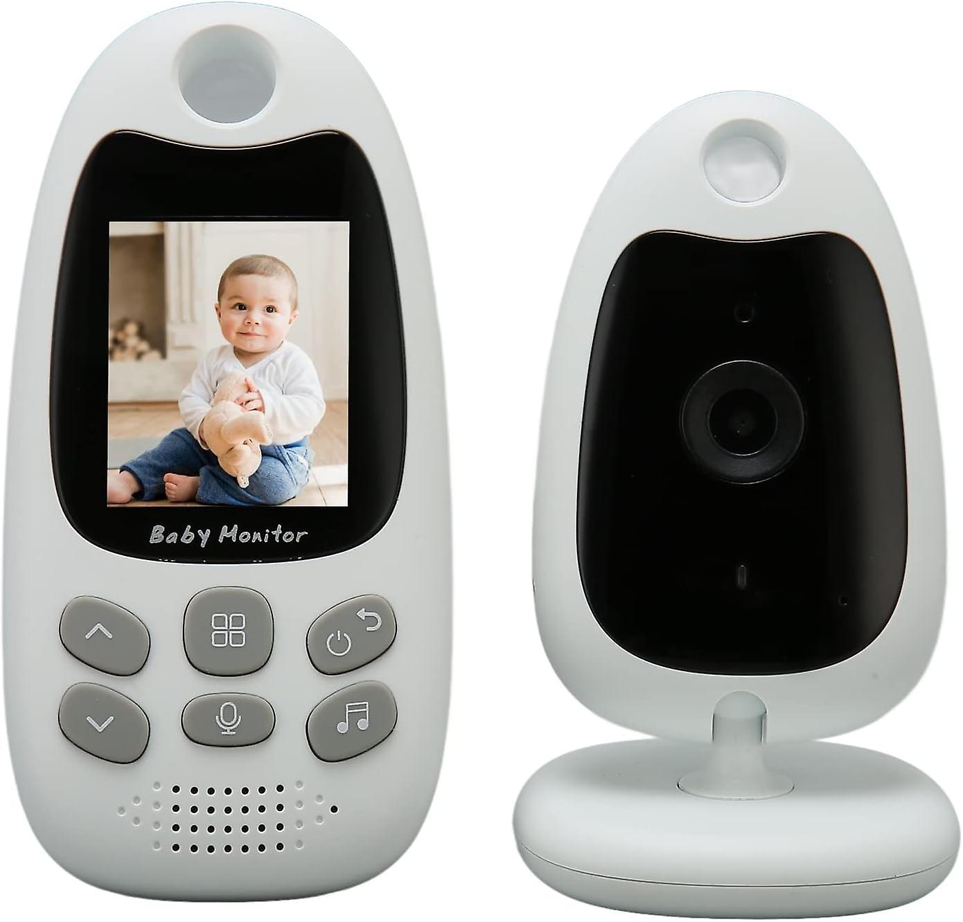 Video Baby Monitor, Built in Lullabies 2 Way Talk 100‑240V Night Vision Home Security Camera Tempera