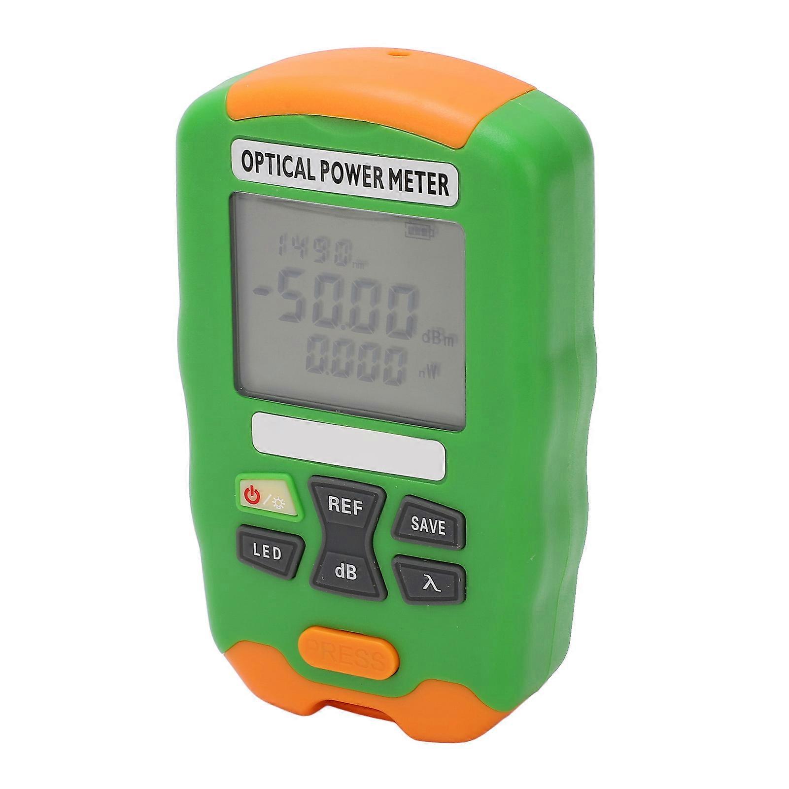 Optical Power Meter with USB Cable Mini Rechargeable Fiber Optic Power Tester Built in Battery 