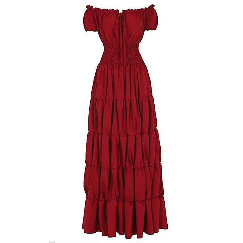 תלבושת רנסנס נשים שמלת כימיס מימי הביניים שמלת איכרים חולצות איריות מתחת לשמלה